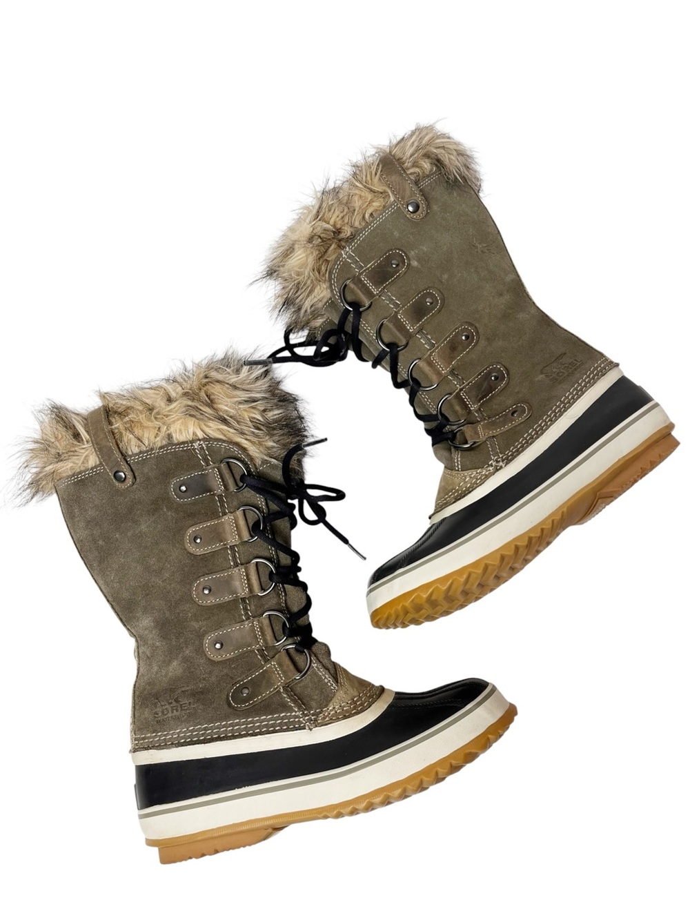 SOREL Joan of Arctic Winter Boots Olive Green Size 7